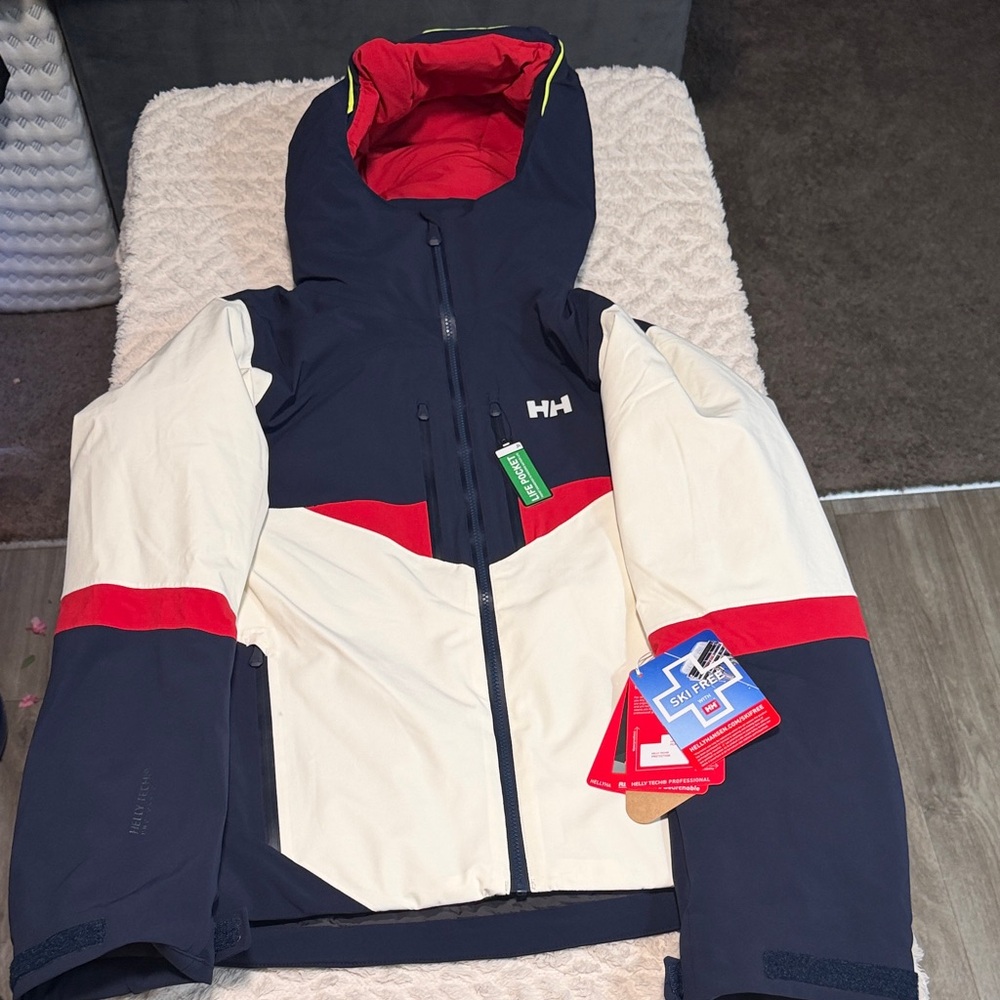 Helly Hansen Men's Kvitfjell Race Insulated Ski Jacket (Snow/Navy)